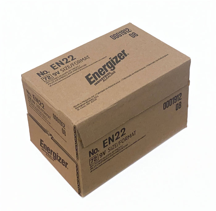 9 Volt Batteries | Alkaline | EN22 | Energizer Industrial | 72 Pack