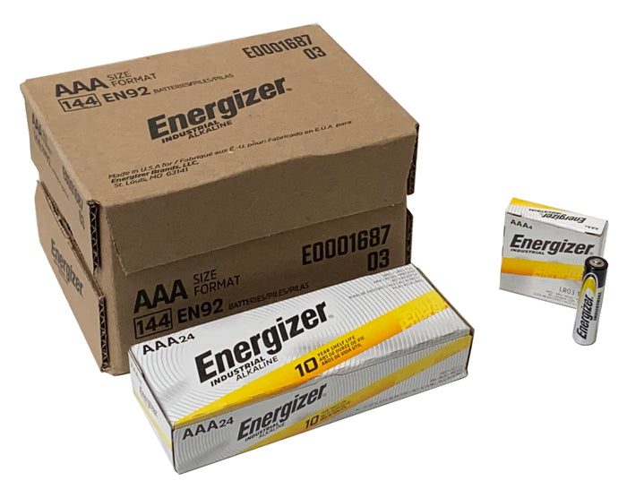 AAA Batteries | Alkaline | EN92 | Energizer Industrial | 144 Pack