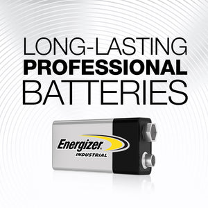 9 Volt Batteries | Alkaline | EN22 | Energizer Industrial | 72 Pack
