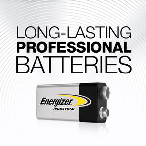 9 Volt Batteries | Alkaline | EN22 | Energizer Industrial | 12 Pack