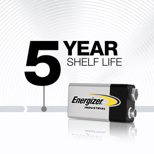 9 Volt Batteries | Alkaline | EN22 | Energizer Industrial | 12 Pack