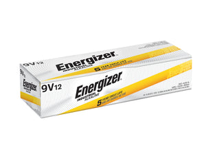 9 Volt Batteries | Alkaline | EN22 | Energizer Industrial | 12 Pack