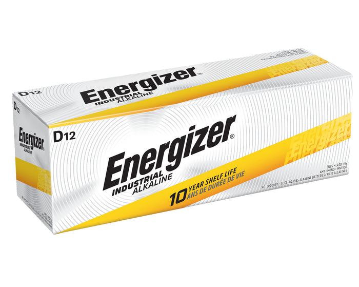 D Batteries | Alkaline | EN95 | Energizer Industrial | 12 Pack